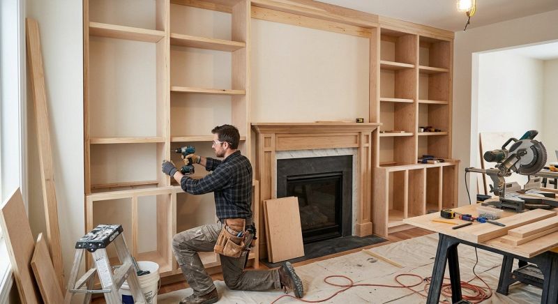 Fireplace Shelves Installation in Alexandria, VA